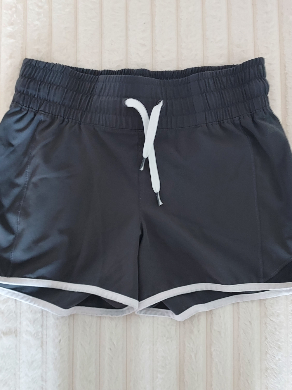 Reebok Black Athletic Shorts with White Trim - Picture 1 of 3